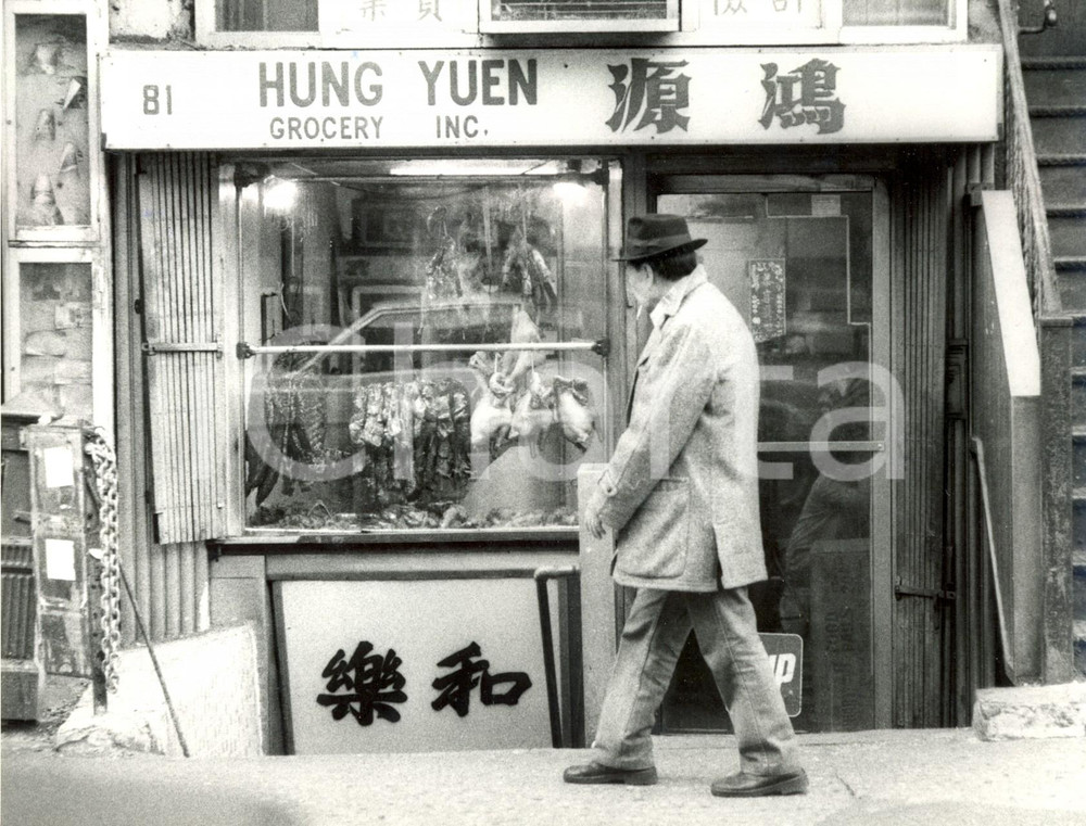 Fotografia d epoca originale 1980 NEW YORK Macelleria HUNG YUEN nel quartiere CHINATOWN di MANHATTAN Foto 4 1