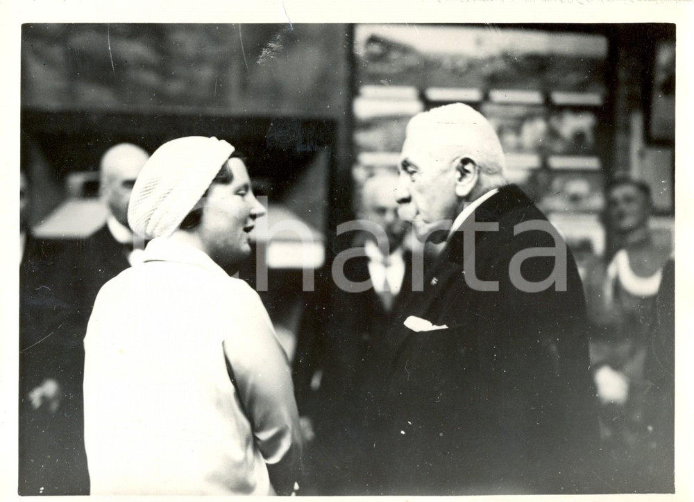 Fotografia d epoca originale 1931 PARIS Louis LYAUTEY riceve Giuliana d OLANDA all ESPOSIZIONE COLONIALE 3 1