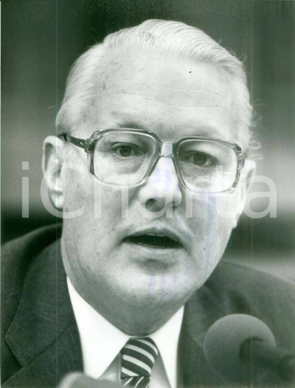 Fotografia d epoca originale 1986 BONN Ritratto di Gerhard STOLTENBERG Ministro Finanze Fotografia 4 1
