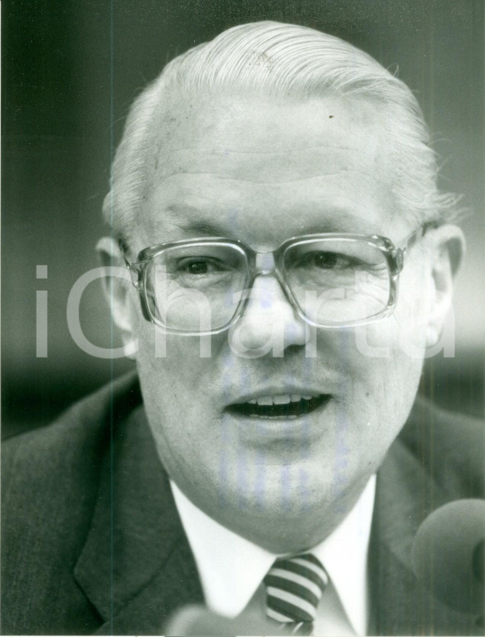 Fotografia d epoca originale 1986 BONN Ritratto di Gerhard STOLTENBERG Ministro Finanze Fotografia 5 1
