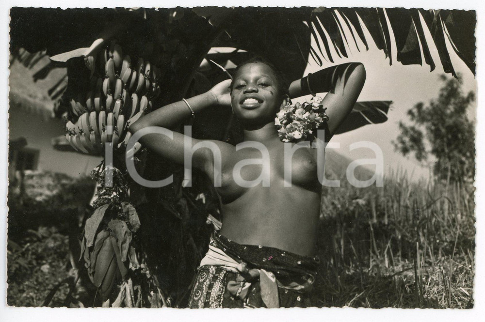 1950 ca CONGO BELGE Kasai - Jeune fille ETHNIC NUDE Carte postale FP NV Cartolina d'epoca, non viaggiata.FOTOGRAFO: Photo-Home, Leopoldville CONDIZIONI:GOOD/buonoFORMATO: 14x9 cm originale e autentica 1