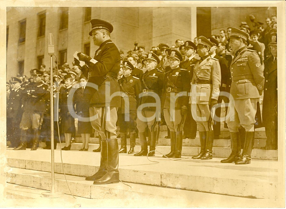 Fotografia d'epoca originale 1940 ROMA GUF Mistica cerimonia italo-albanese STARACE - Foto (2) 1