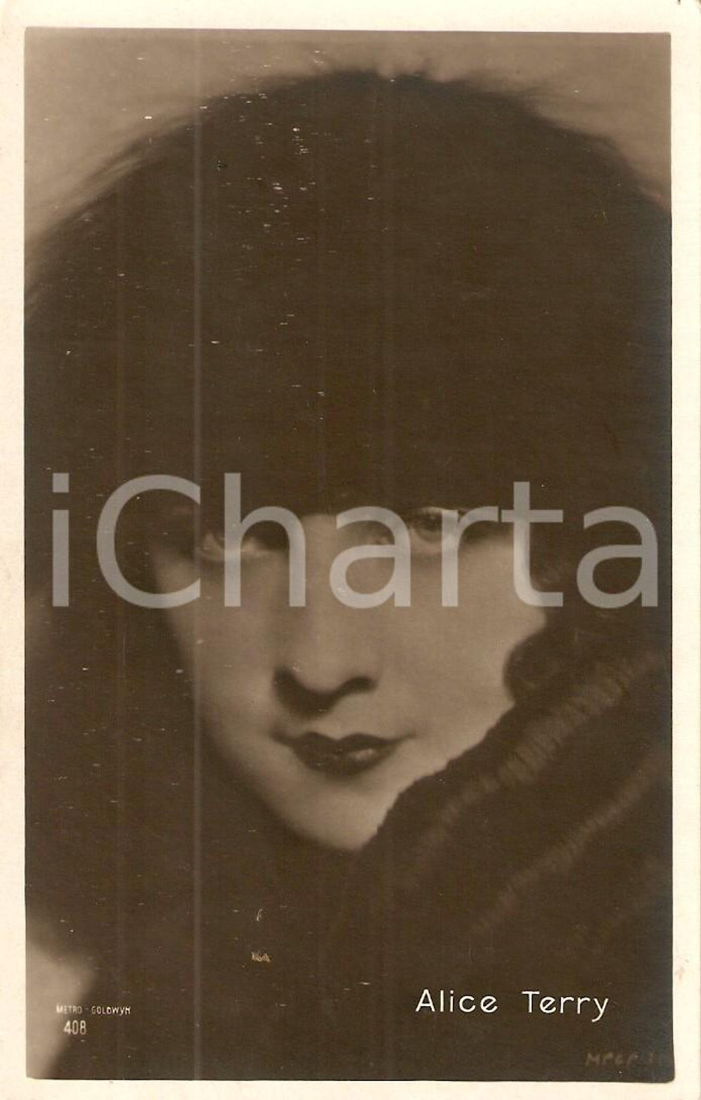 Cartolina originale da collezione 1920 ca CINEMA Attrice Alice TERRY Ritratto ^Cartolina METRO GOLDWYN MAYER 1