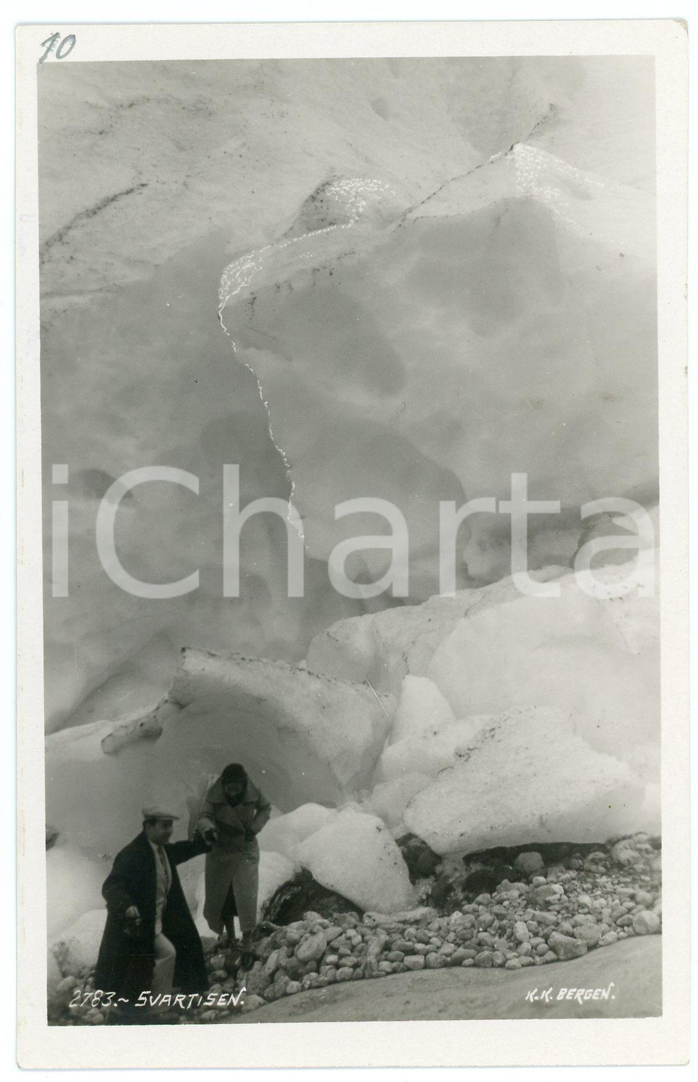 1900 ca NORWAY - SVARTISEN Tourists on the glacier - Postcard FP NV  Cartolina postale d'epoca, non viaggiata. CONDIZIONI:FAIR/discreto Lievi smussature agli angoliFORMATO: 9x14 cm originale e autentica 1