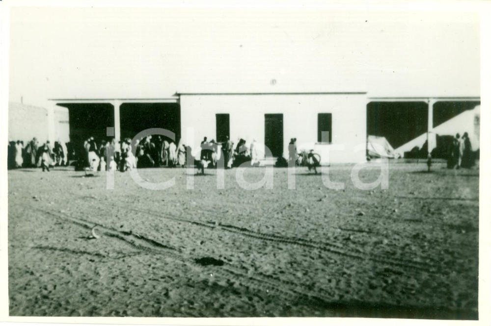 Fotografia d epoca originale 1932 AGEDABIA LIBIA La baladiya e il mercato coperto Fotografia 1
