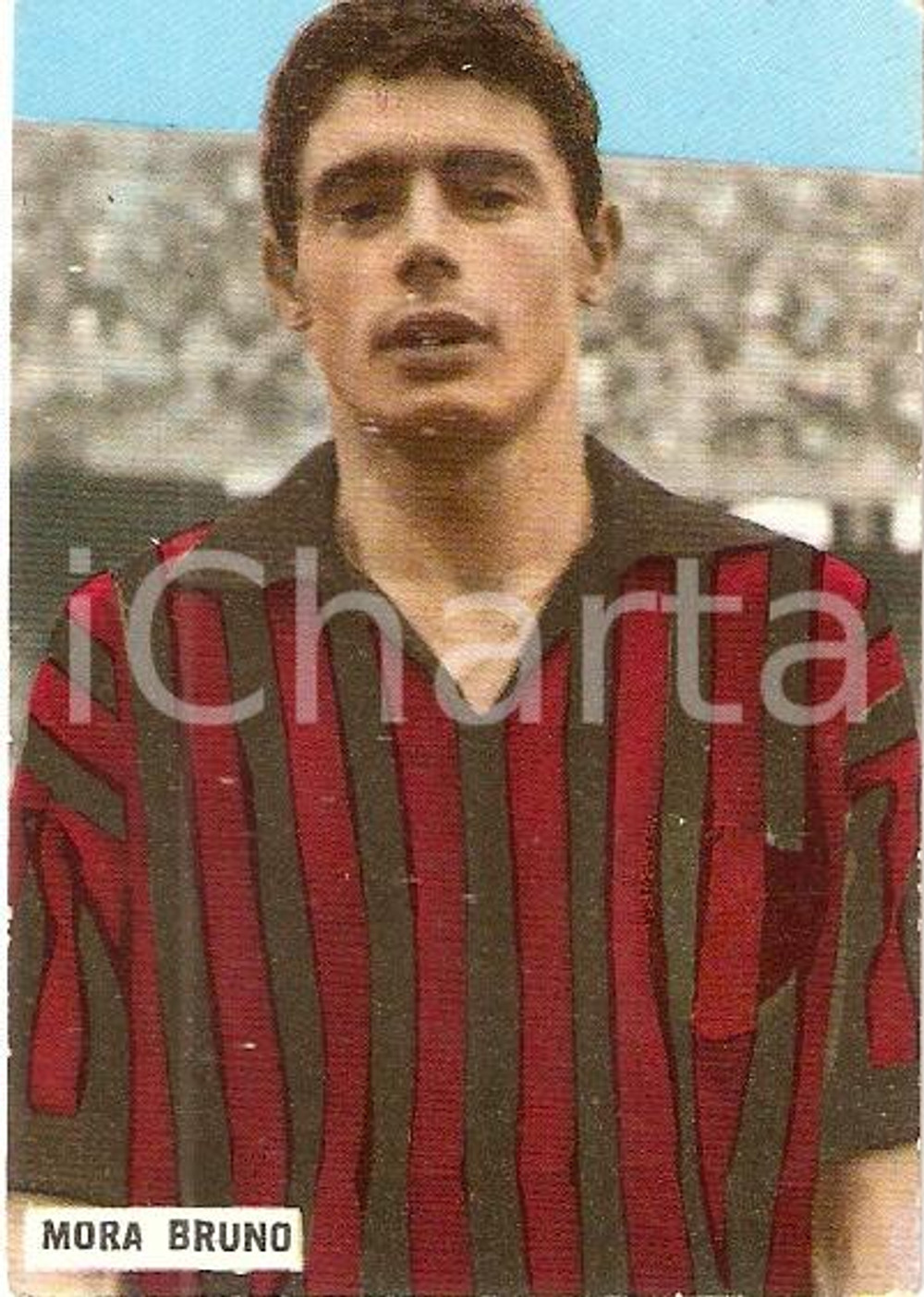 Oggetto da collezione cartaceo EDIZIONI FOTO CALCIO - CALCIATORI 1965 - 1966 Figurina Bruno MORA n. 139 MILAN 1