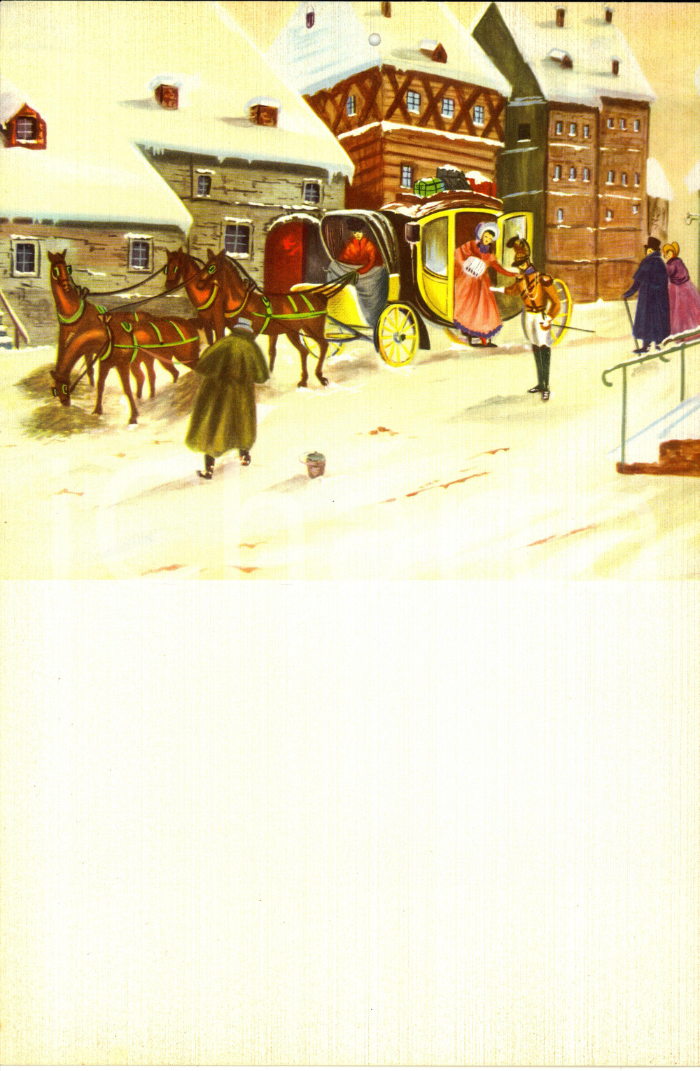 Oggetto da collezione cartaceo 1955 ca ITALIA MODERNARIATO Calendario perpetuo VINTAGE Scena neve 2 1