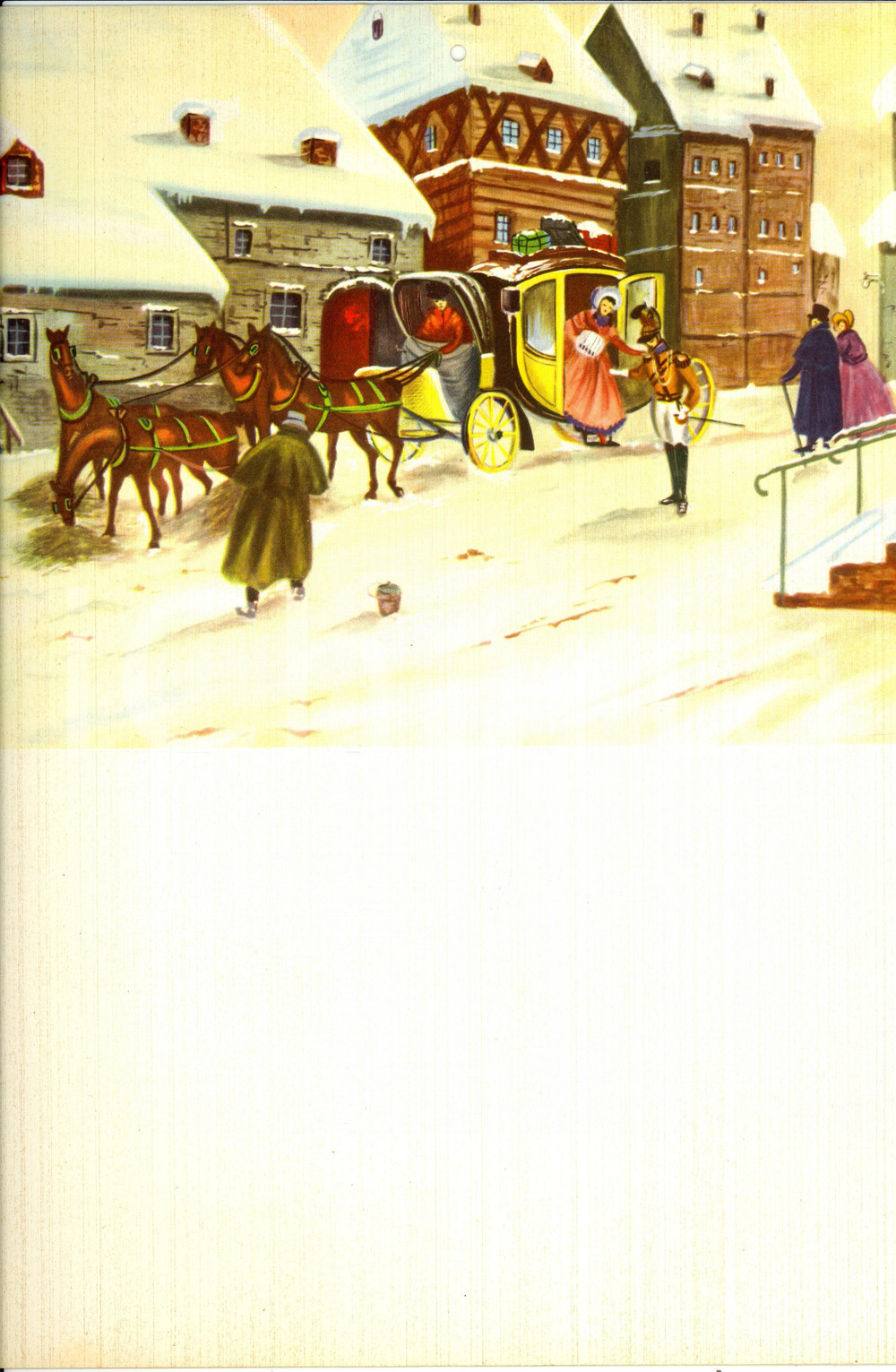 Oggetto da collezione cartaceo 1955 ca ITALIA MODERNARIATO Calendario perpetuo VINTAGE Scena neve 4 1