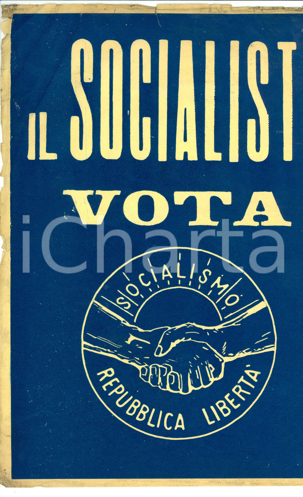 Materiale pubblicitario d’epoca 1953 ? PROPAGANDA POLITICA Vota Partito Socialista Manifestino 1 1