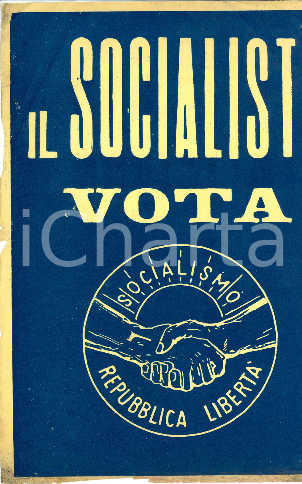 Materiale pubblicitario d’epoca 1953 ? PROPAGANDA POLITICA Vota Partito Socialista Manifestino 2 1