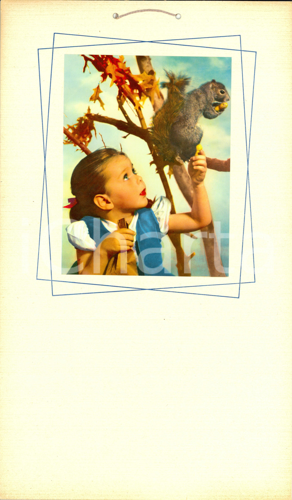 Oggetto da collezione cartaceo 1955 ca ITALIA MODERNARIATO Calendario perpetuo scoiattolo VINTAGE 2 1