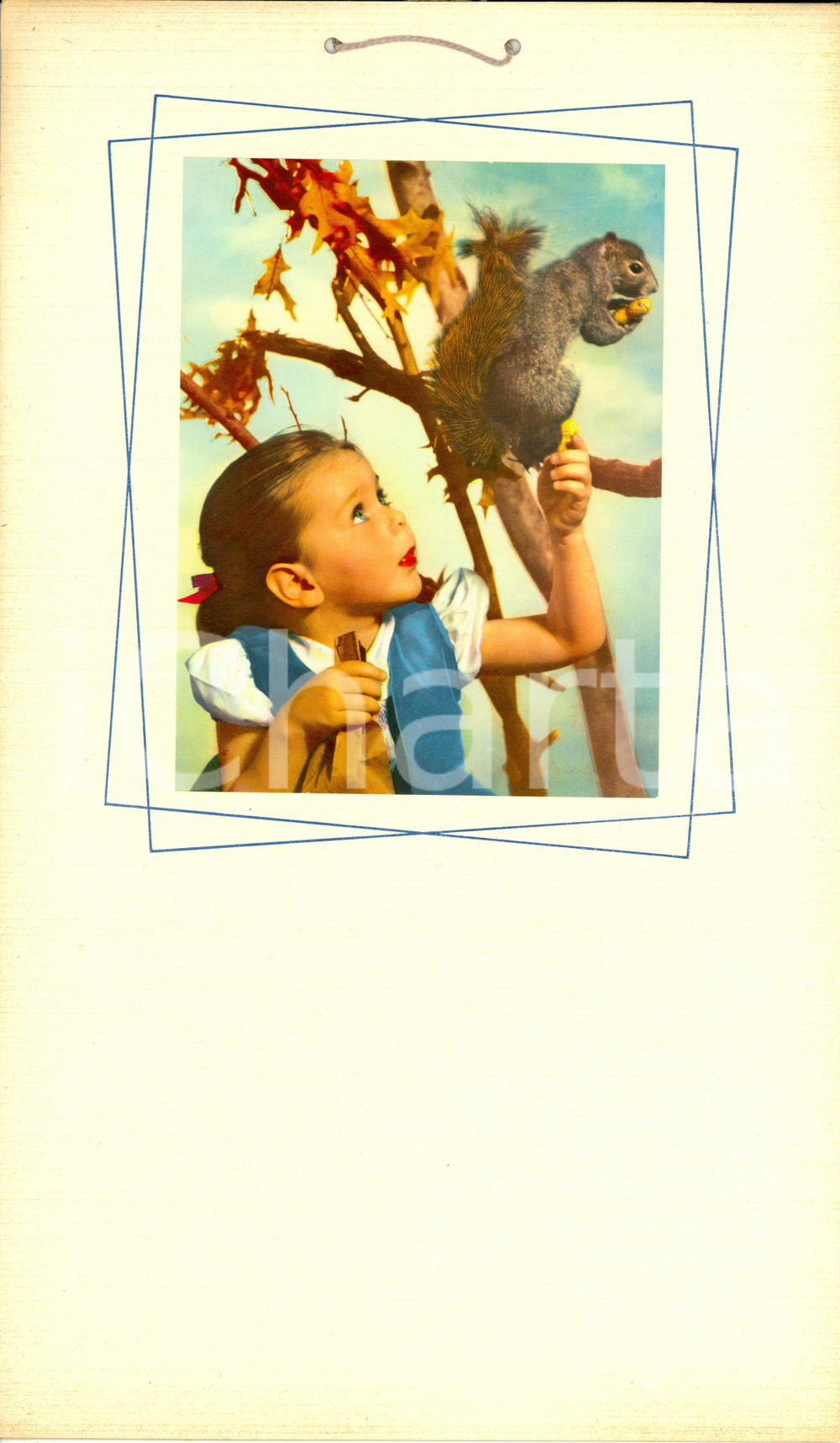 Oggetto da collezione cartaceo 1955 ca ITALIA MODERNARIATO Calendario perpetuo scoiattolo VINTAGE 3 1