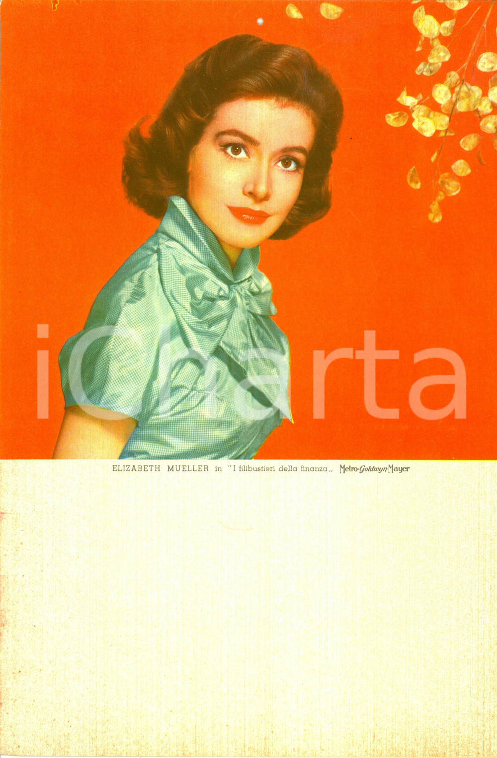 Oggetto da collezione cartaceo 1955 ca ITALIA MODERNARIATO Calendario perpetuo Elizabeth Muller 25 x 35 3 1