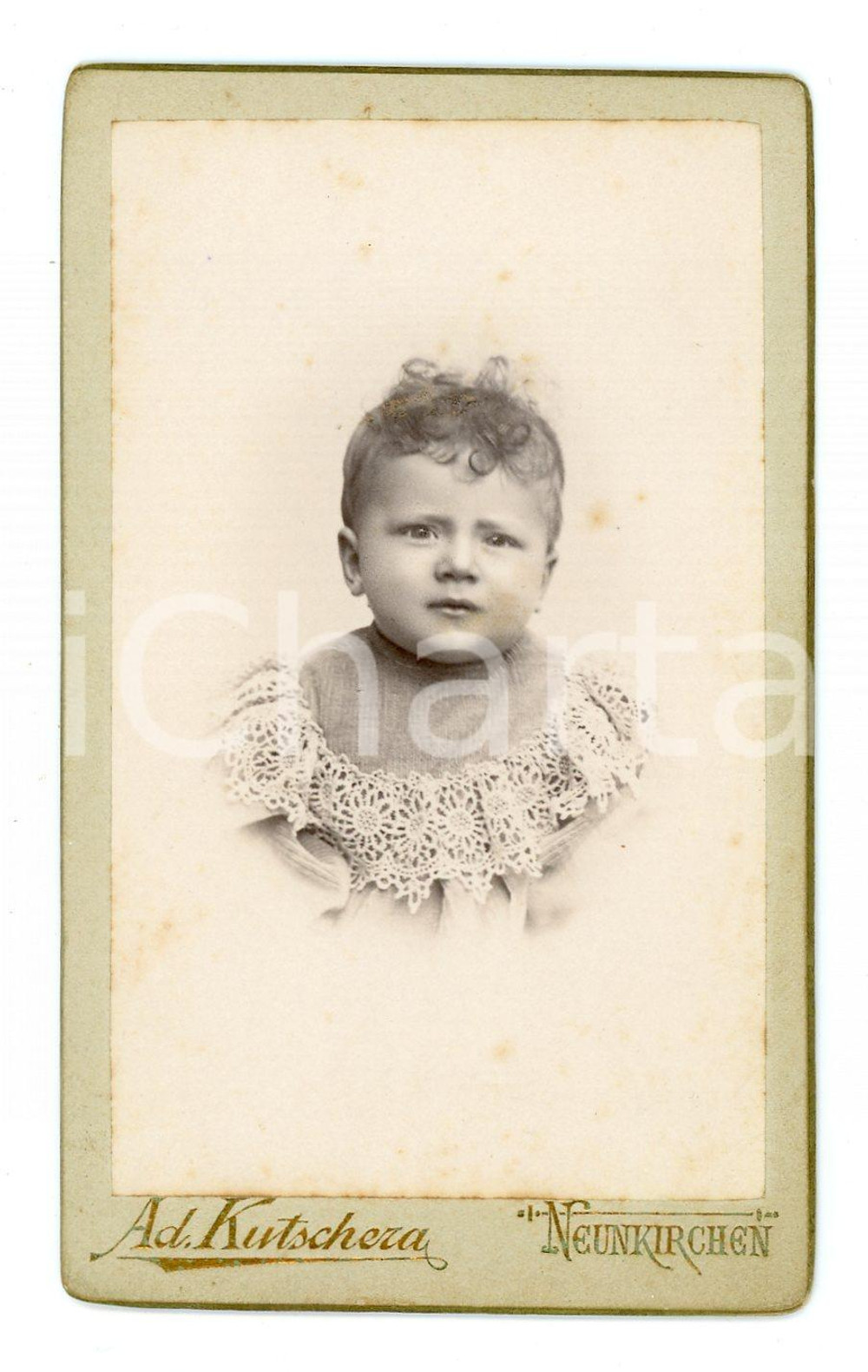 1896 NEUNKIRCHEN Viktor URBAUER Portrait CDV Photo Adalbert KUTSCHERA 6x11 cm  Fotografia d'epoca, montata su cartoncino rigido. CONDIZIONI:FAIR/discreto Lievi brunitureFORMATO: 6x11 cm originale e autentica 1