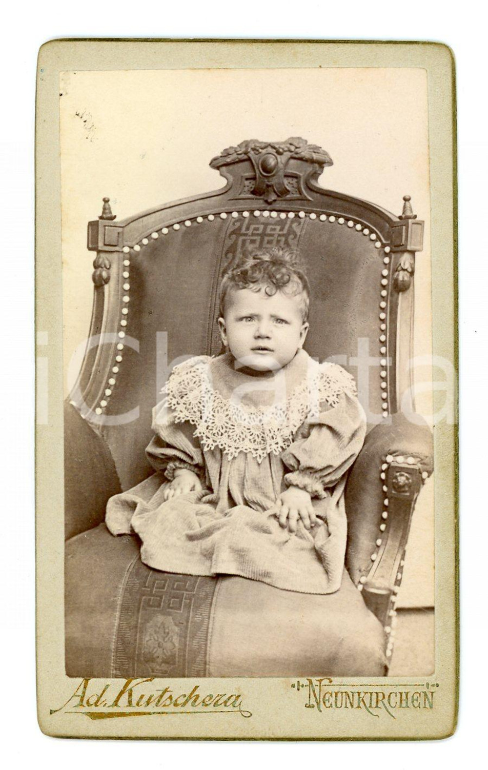 1896 NEUNKIRCHEN Viktor URBAUER Portrait CDV Photo Adalbert KUTSCHERA 6x11 cm 1  Fotografia d'epoca, montata su cartoncino rigido. CONDIZIONI:FAIR/discreto Lievi brunitureFORMATO: 6x11 cm originale e autentica 1
