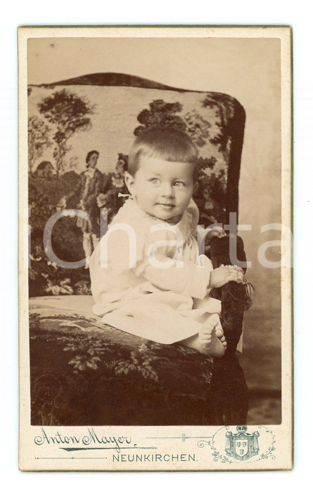 1897 NEUNKIRCHEN Irene URBAUER Portrait CDV Photo ATELIER ANTON MAYER 6x10 cm  Fotografia d'epoca, montata su cartoncino rigido. CONDIZIONI:FAIR/discreto Lievi brunitureFORMATO: 6x10 cm originale e autentica 1