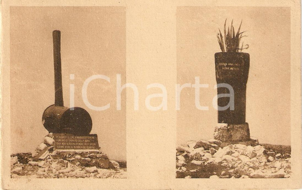 Cartolina originale da collezione 1930 ca FOGLIANO REDIPUGLIA GO SACRARIO MILITARE Cippi Parco della Rimembranza 1