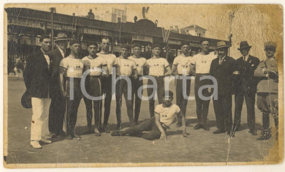 Fotografia d epoca originale 1920 ca VENEZIA MESTRE  SPES MESTRE Ginnastica  Squadra Foto DANNEGGIATA 11x7 1