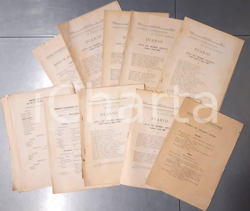 Libro, pubblicazione d epoca 1903 ROMA Congresso Internazionale Scienze Storiche  Lotto 12 documenti 1