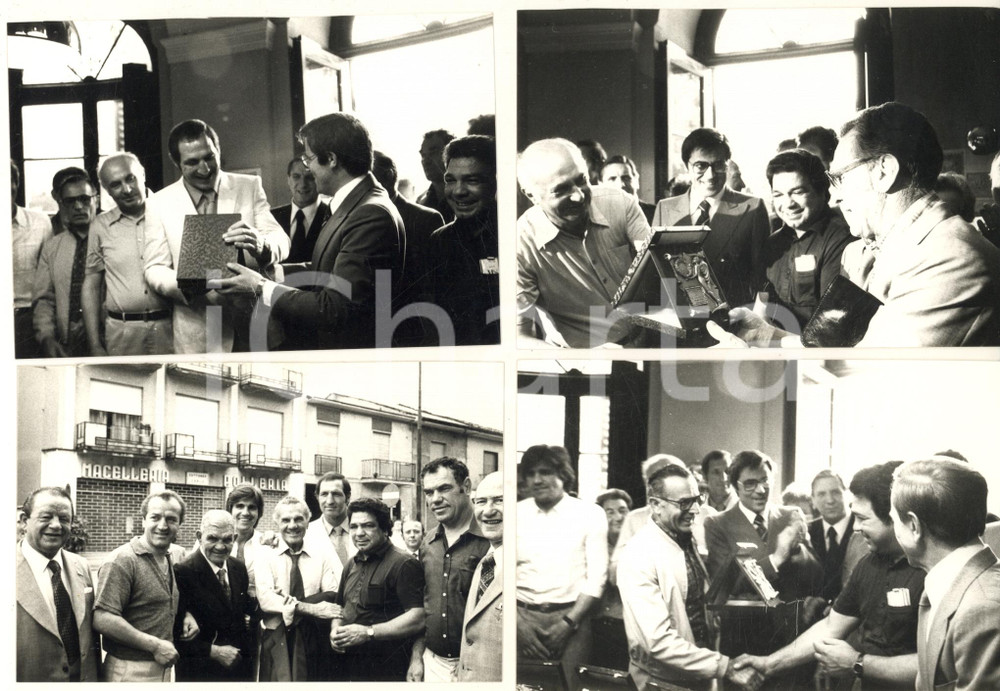 Fotografia d epoca originale 1970 ca Area di MILANO Pugilato reunion campioni del passato Lotto 4 foto 13x8 1
