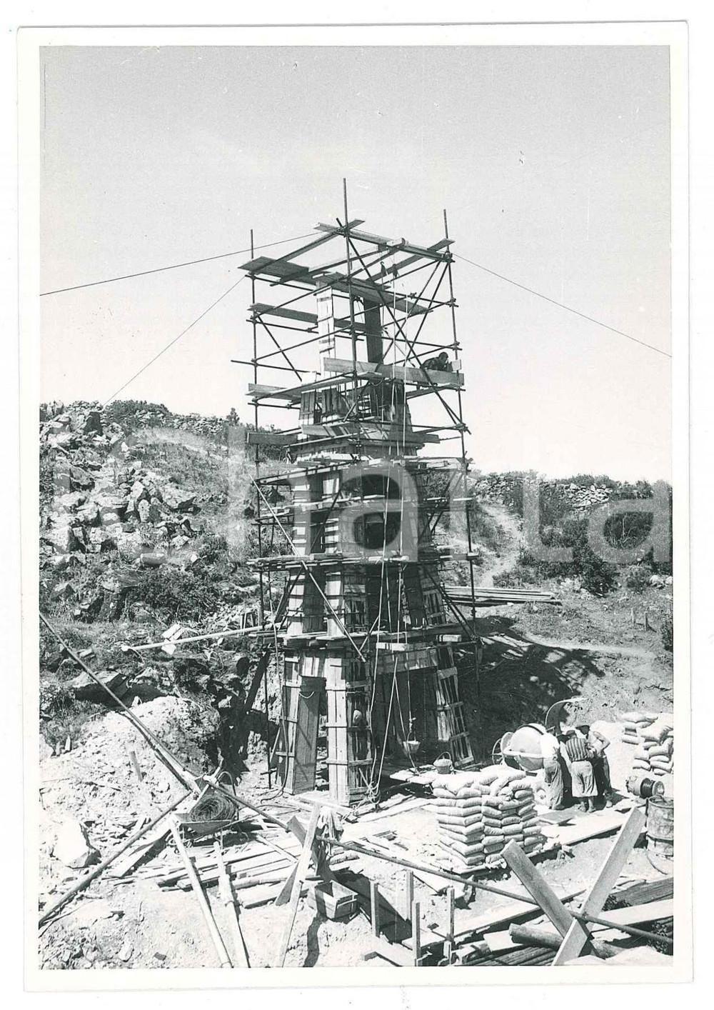 Fotografia d epoca originale 1962 SARDEGNA GALLURA Area fiume e diga del LISCIA  Cantiere Foto 10 1
