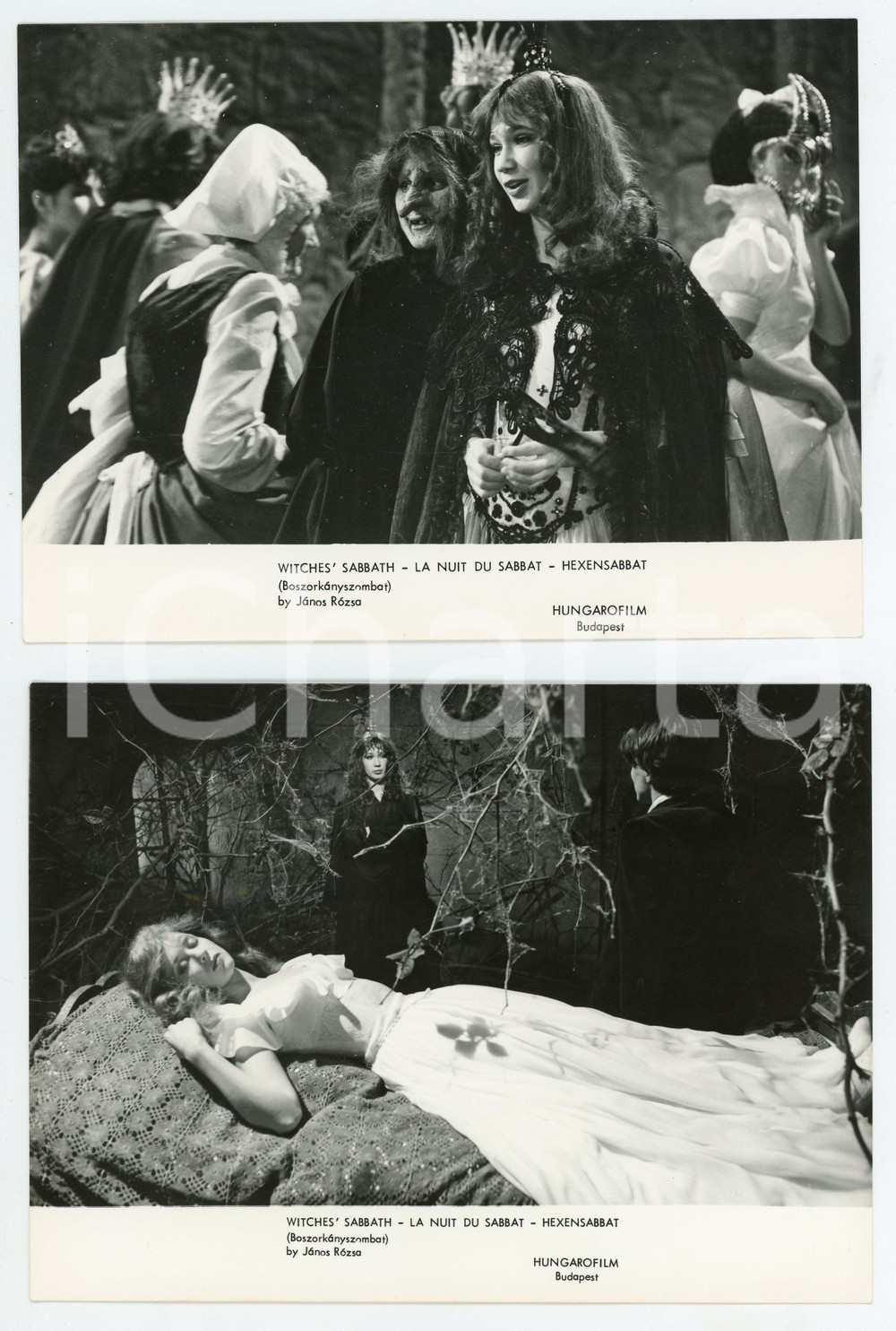 1984 CINEMA - WITCHES' SABBATH di János ROZSA Lotto di 2 fotografie Lotto composto da due fotografie di agenzia. CONDIZIONI:GOOD/buonoFORMATO: 18x13 cm originale e autentica 1