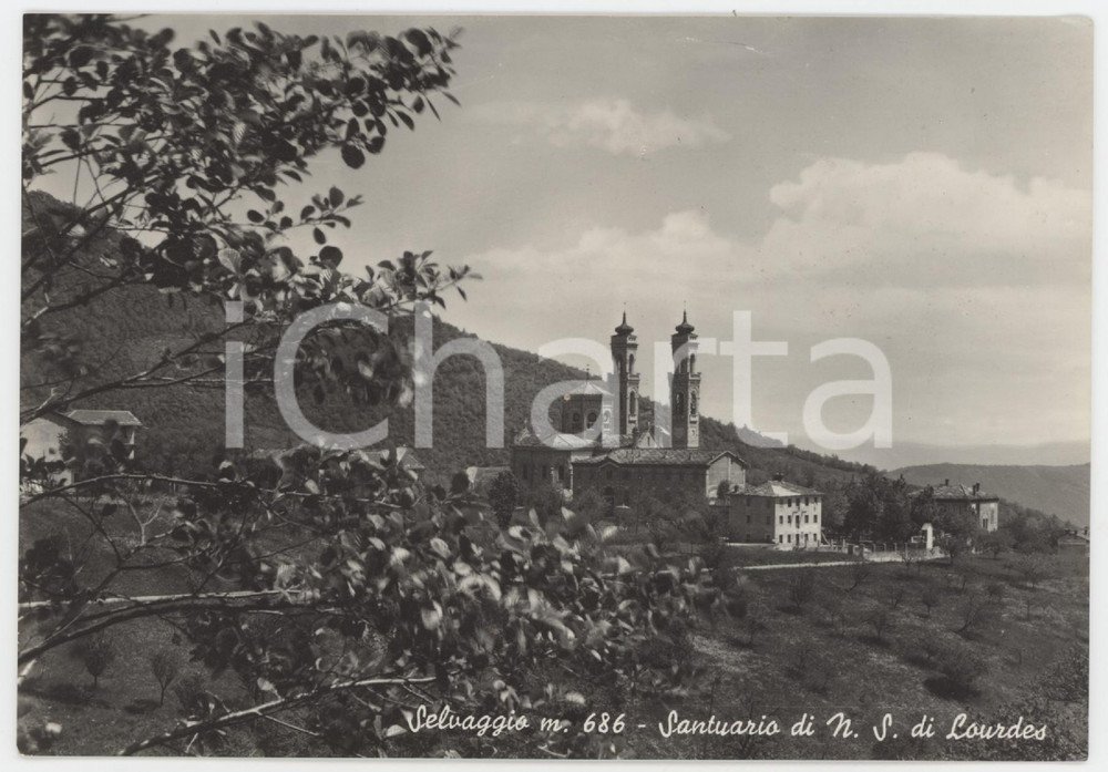 Cartolina originale da collezione 1950 ca GIAVENO Santuario Nostra Signora di Lourdes al Selvaggio Cartolina 1