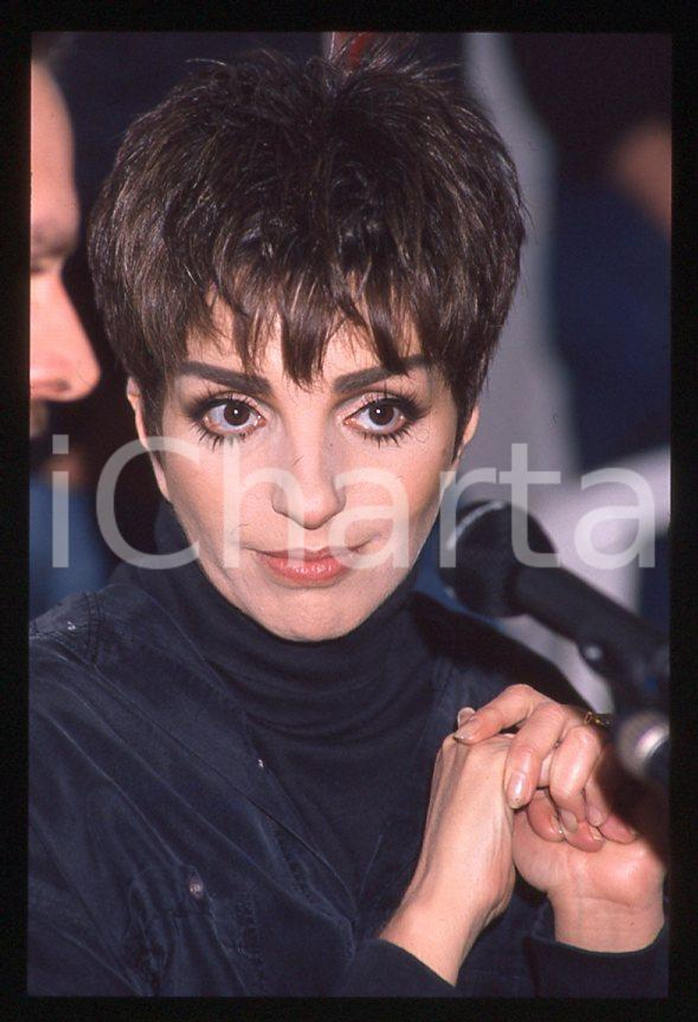 Fotografia d epoca originale Liza MINNELLI  40° Festival di SANREMO 1990  Intervista 35mm vintage slide 14 1