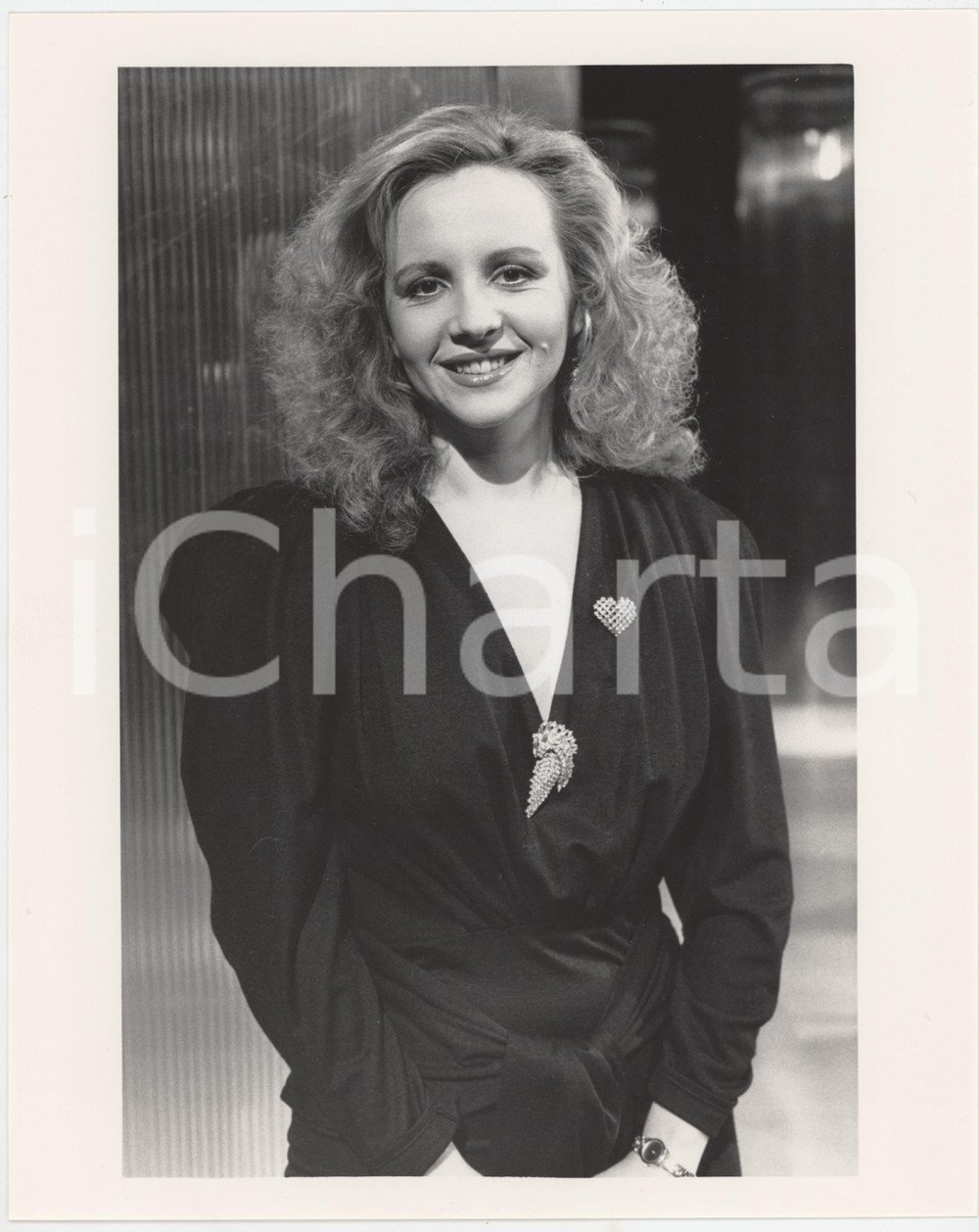 Fotografia d epoca originale 1985 ca TELEVISIONE ITALIA Oletta CITTERIO  Ritratto Foto 6 1