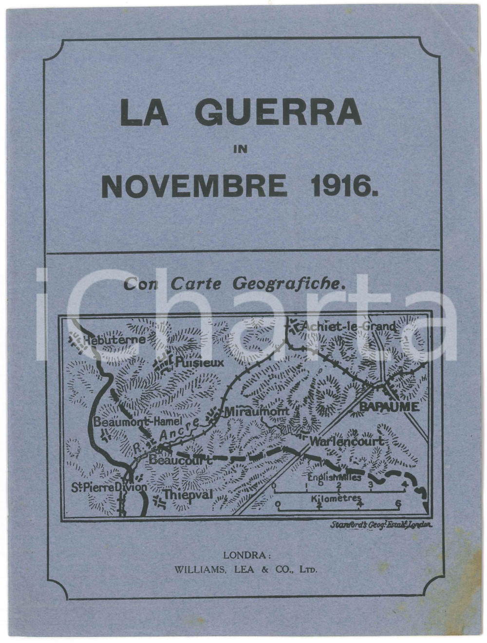 Libro, pubblicazione d epoca WW1 H. C. O NEILL  LA GUERRA in Novembre 1916  Pubblicazione WILLIAMS LEA & Co 1