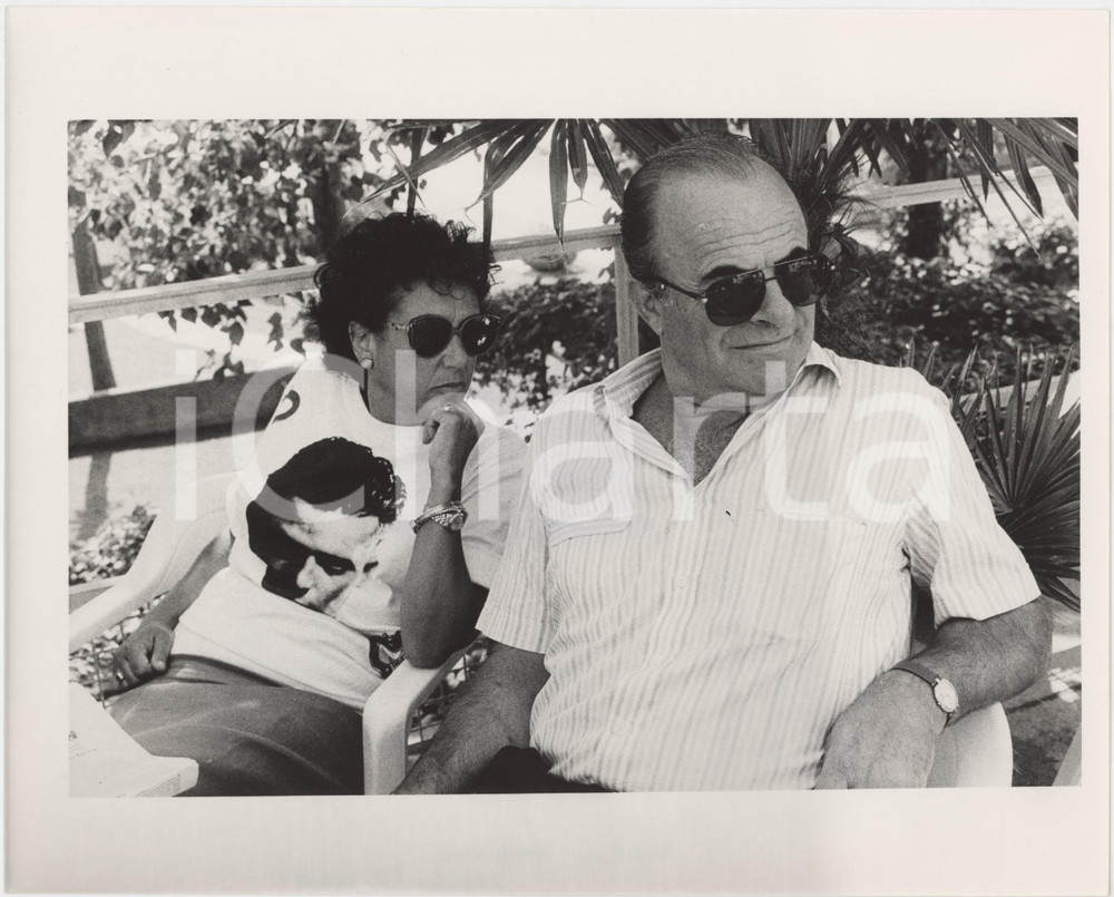 Fotografia d epoca originale 1985 ca VENEZIA Mostra del Cinema  Arrigo PETACCO Lucetta DE MARTINO Foto 1