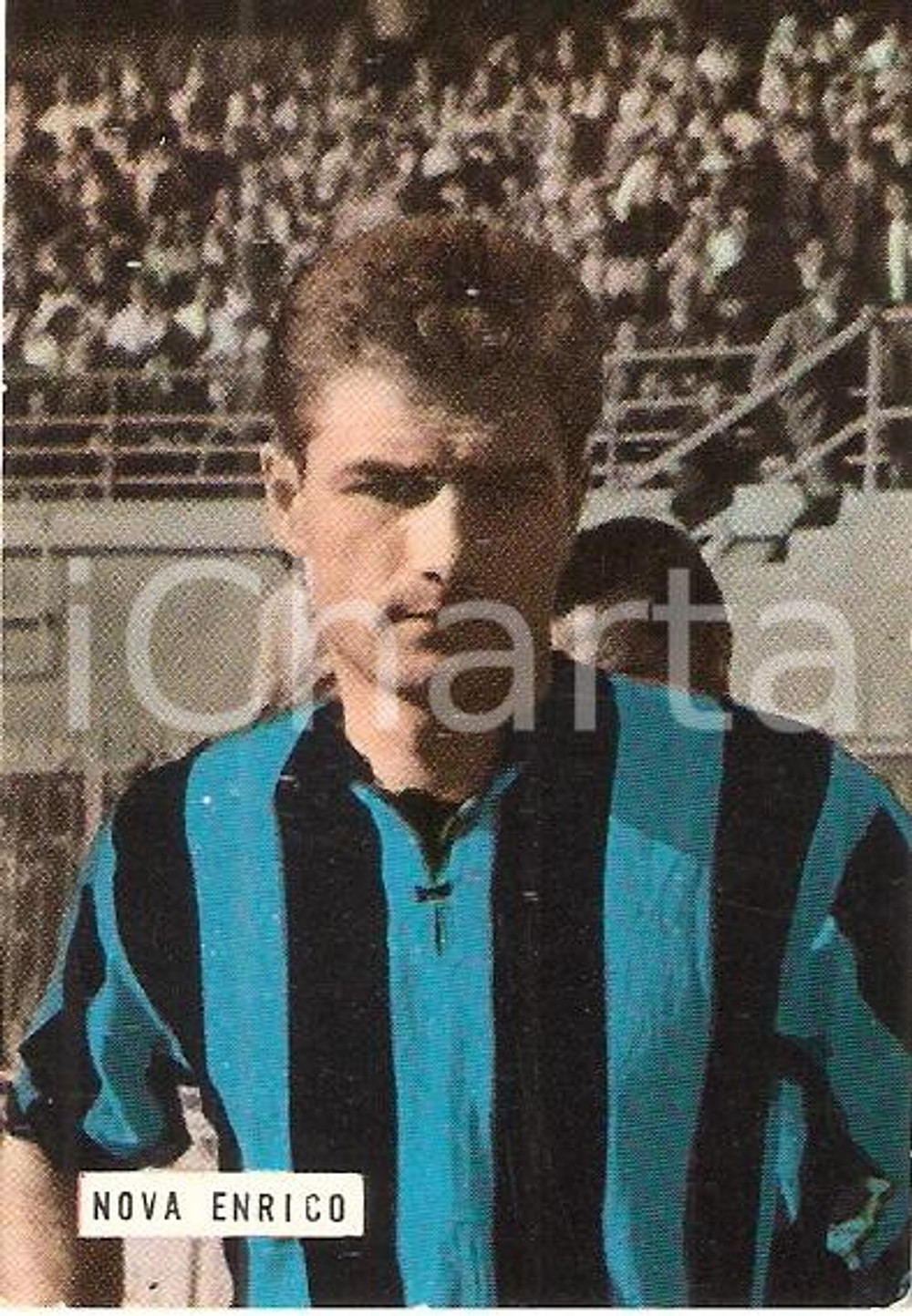 Oggetto da collezione cartaceo EDIZIONI FOTO CALCIO  CALCIATORI 1965  1966 Figurina Enrico NOVA 11 ATALANTA 1
