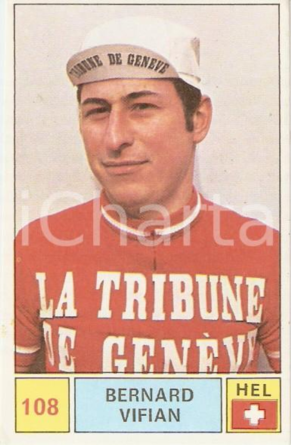 Oggetto da collezione cartaceo PANINI SPRINT 1971 Figurina Bernard VIFIAN n. 108 Ciclismo TRIBUNE DE GENEVE 1