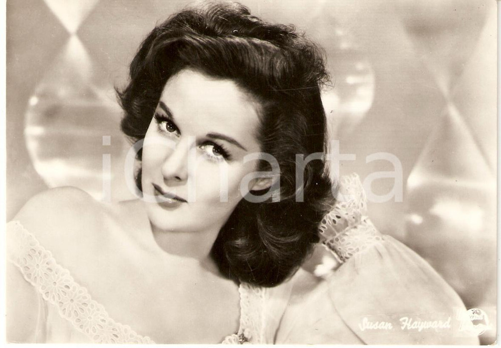 Cartolina originale da collezione 1950 circa SUSAN HAYWARD - Fotografia seriale UNIVERSAL FG NV 1