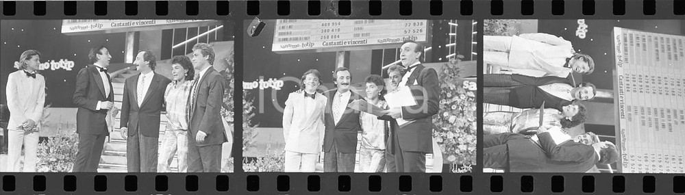 35mm LOTTO 3 NEGATIVI ^1985 SANREMO Pippo BAUDO Luis MIGUEL RICCHI E POVERI (2) Fotografie realizzate sul palco dell'Ariston presente anche Luis Miguel.Negativo originale in bianco e nero (su pellicola), in formato 35mm CONDIZIONI:  GOODE' severamente vietata la riproduzione. Tutti i diritti sono riservati. ICharta mette in vendita, sul negozio eBay e in esclusiva sul sito "icharta" il proprio archivio composto da numerose diapositive e negativi fotografici d'epoca, tutti originali e autentici, che attraversano la storia del costume italiano tra gli la fine degli anni Sessanta e Novanta.Si tratta di uno sguardo inedito sull'attualit&agrave;, la politica, la vita quotidiana, il gossip e la cultura, che fotografa il cambiamento della nazione in quest'ultimo scorcio del XX secolo. Un'occasione unica per il mercato del collezionismo, che vede finalmente disponibile un archivio eccezionale per vastit&agrave;, tematiche e condizioni, in un settore (il negativo fotografico e la diapositiva) di assoluta novit&agrave; e dalle interessanti prospettive di investimento.  originale e autentica 1