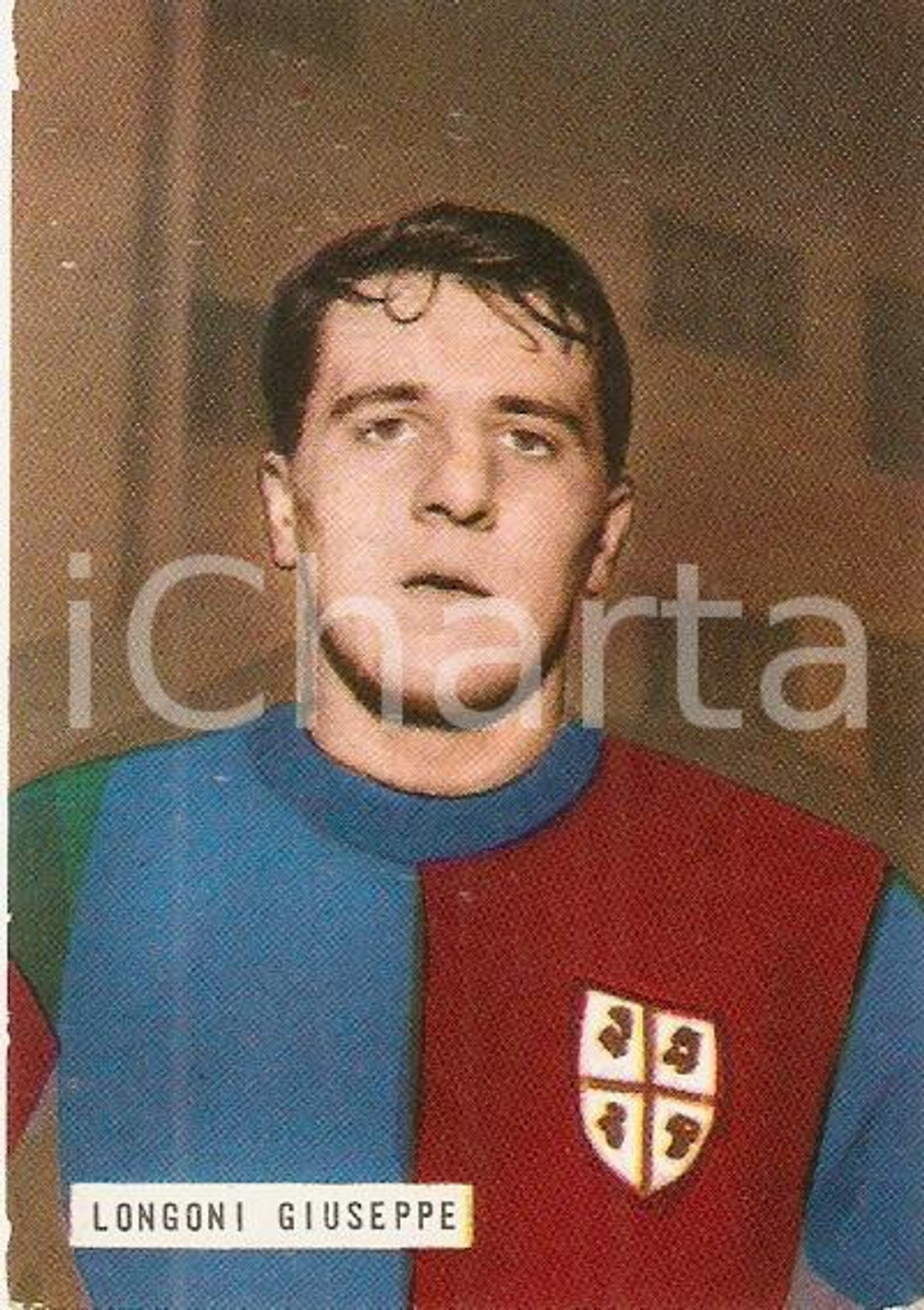 Oggetto da collezione cartaceo EDIZIONI FOTO CALCIO  CALCIATORI 1965  1966 Figurina Giuseppe LONGONI n. 41 1