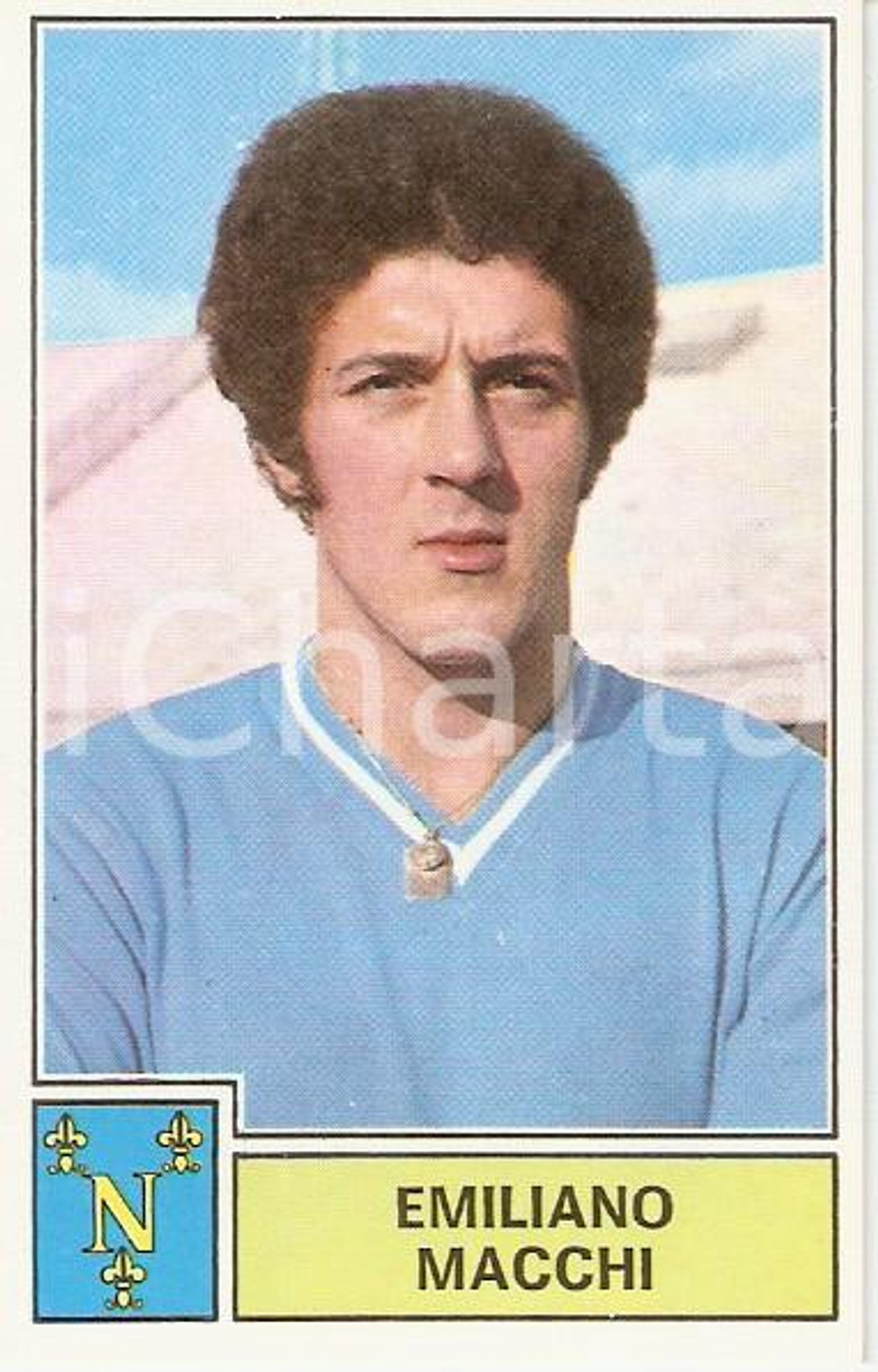 Oggetto da collezione cartaceo PANINI CALCIATORI 1971  1972 Figurina Emiliano MACCHI Serie A NAPOLI 1 1