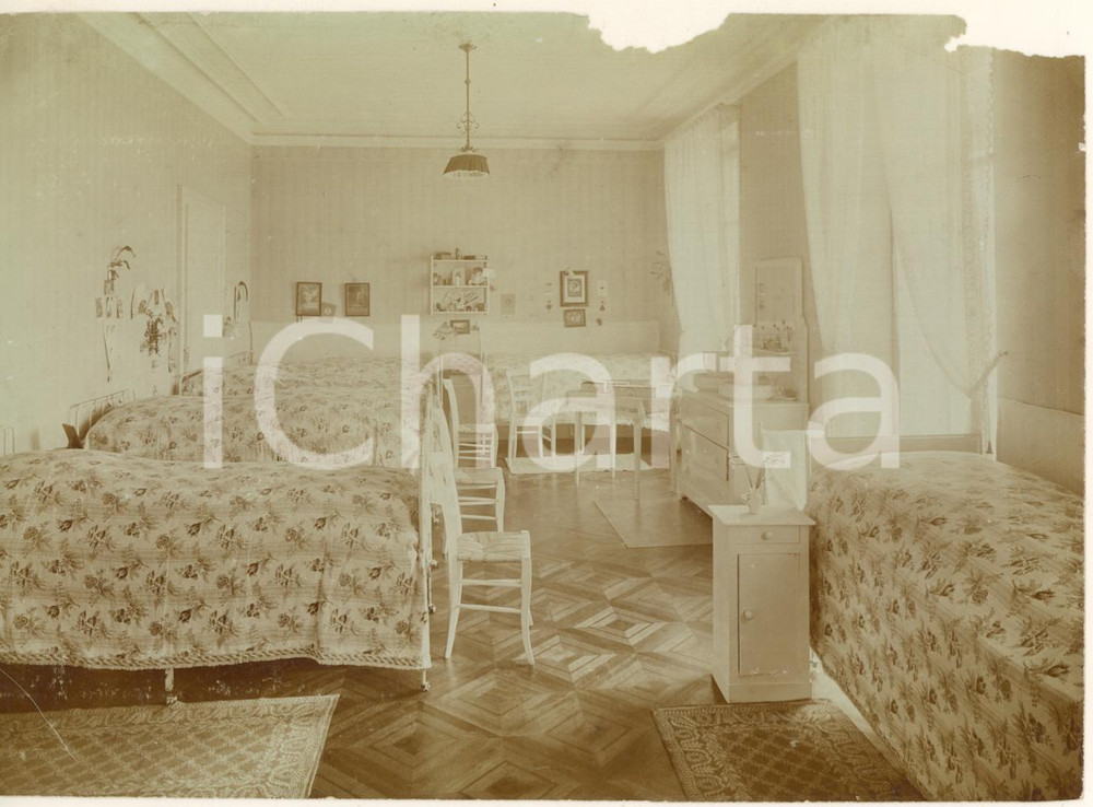 Fotografia d epoca originale 1914 LAUSANNE SUISSE Pensionato VILLA MONGRE   Camerata Foto DANNEGGIATA 1