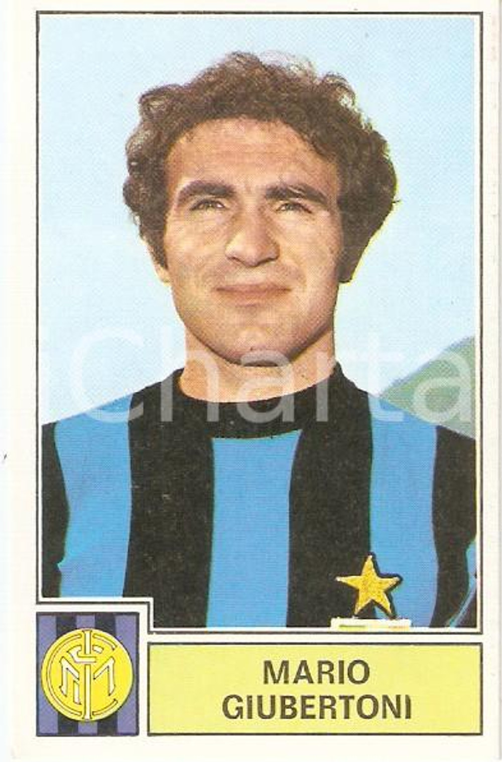 Oggetto da collezione cartaceo PANINI CALCIATORI 1971 1972 Figurina Mario GIUBERTONI Serie A INTER 1