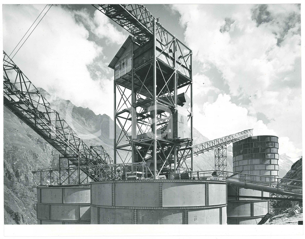 Fotografia d epoca originale 1963 LAI DA CURNERA SVIZZERA Costruzione della diga  Cantiere  Foto 22 1
