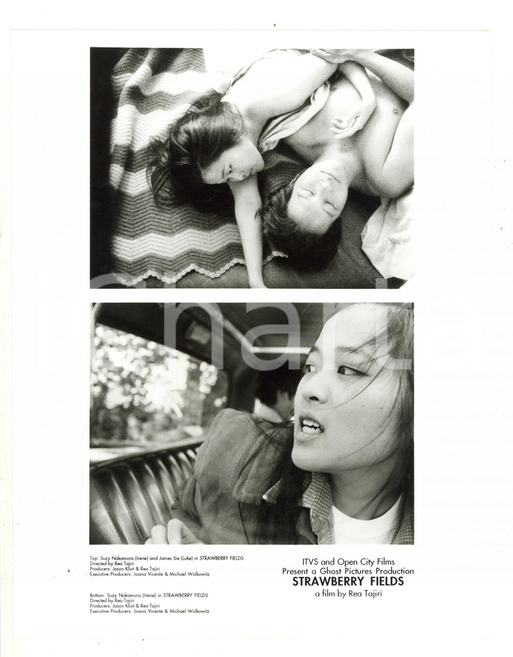 1997 CINEMA "Strawberry Fields" Rea TAJIRI - Suzy NAKAMURA James SIE *Foto 21x26 Stampa su carta fotografica, in forma di manifestino. CONDIZIONI: GFORMATO: 21x26 cm  originale e autentica 1
