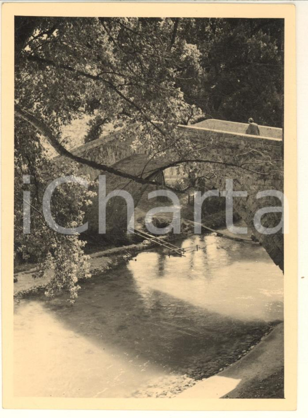 Fotografia d epoca originale 1960 ca Area di SUBIACO RM Ponte di Campo d’Arco Foto 8x12 cm 1