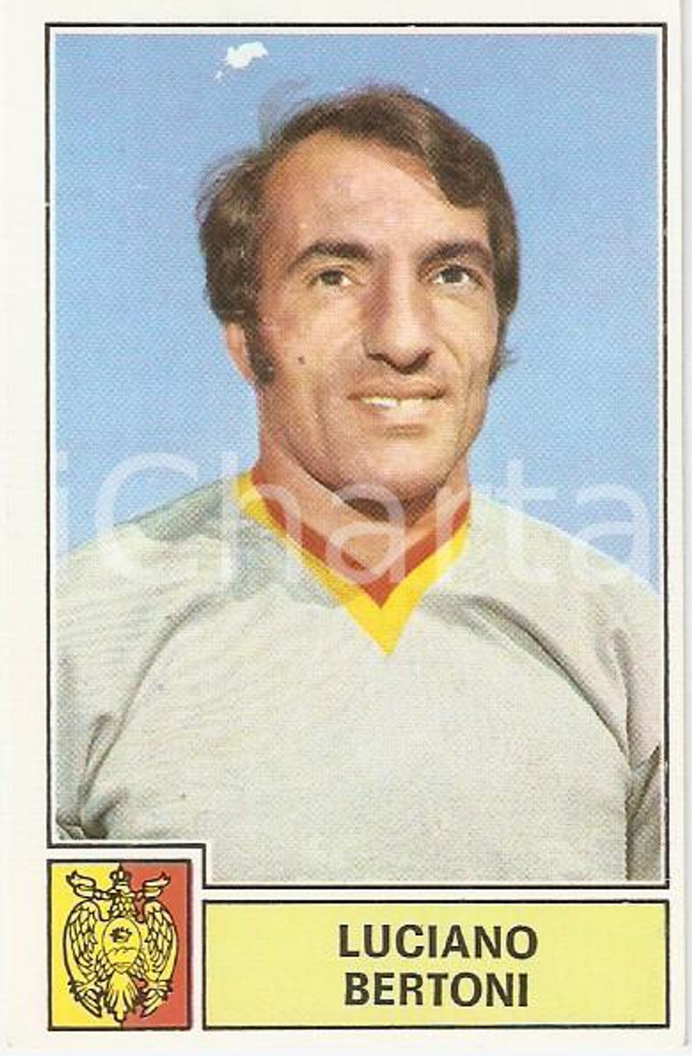 Oggetto da collezione cartaceo PANINI CALCIATORI 1971  1972 Figurina Luciano BERTONI Serie A CATANZARO 1 1
