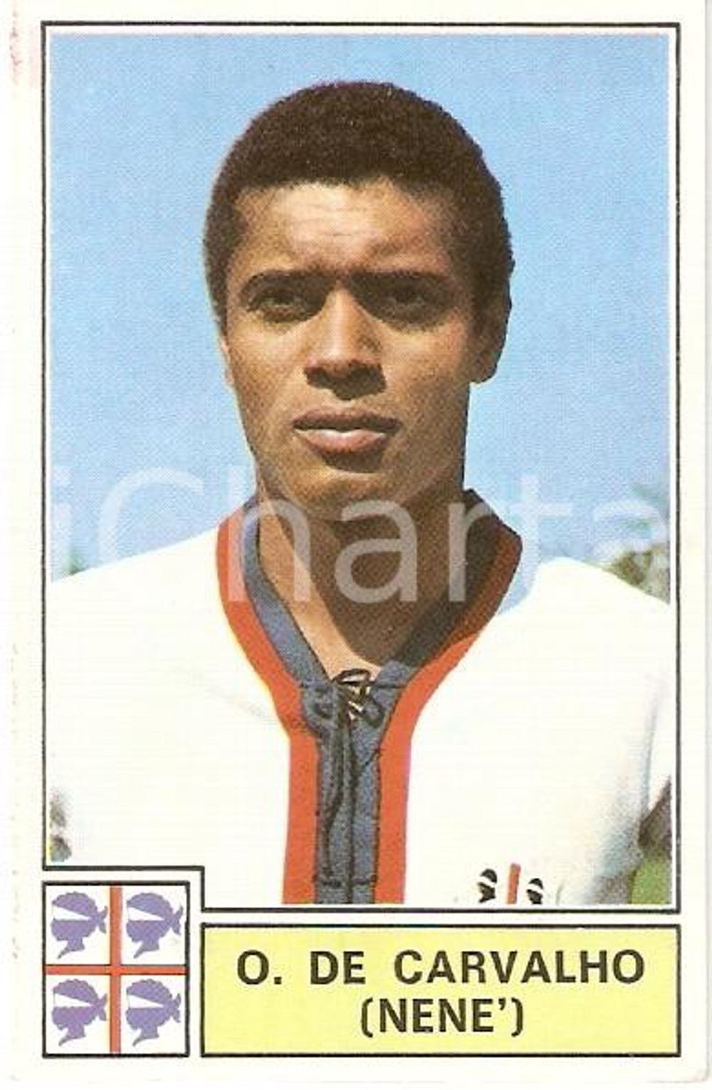 Oggetto da collezione cartaceo PANINI CALCIATORI 1971  1972 Figurina NENE  Carlo Olinto DE CARVALHO Cagliari 1 1