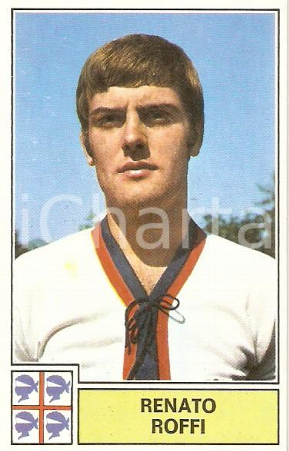Oggetto da collezione cartaceo PANINI CALCIATORI 1971  1972 Figurina Renato ROFFI Serie A CAGLIARI 1 1