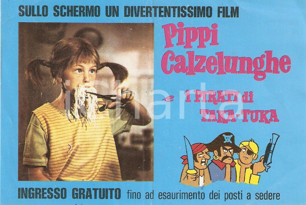 Cartolina originale da collezione 1976 MORTARA Cinema Ricci PIPPI CALZELUNGHE e i pirati Taka Tuka Cartolina 10 1