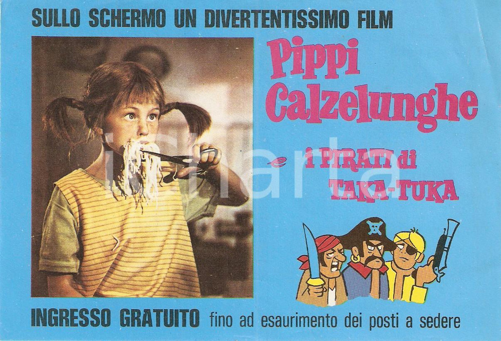 Cartolina originale da collezione 1976 MORTARA Cinema Ricci PIPPI CALZELUNGHE e i pirati Taka Tuka Cartolina 4 1