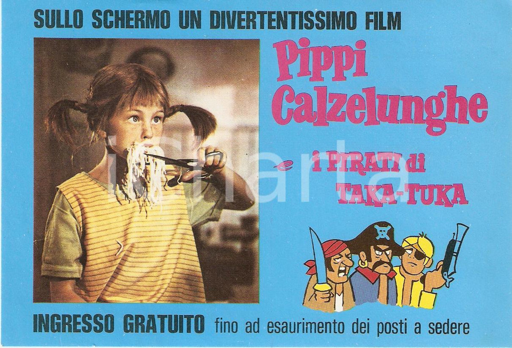 Cartolina originale da collezione 1976 MORTARA Cinema Ricci PIPPI CALZELUNGHE e i pirati Taka Tuka Cartolina 1 1