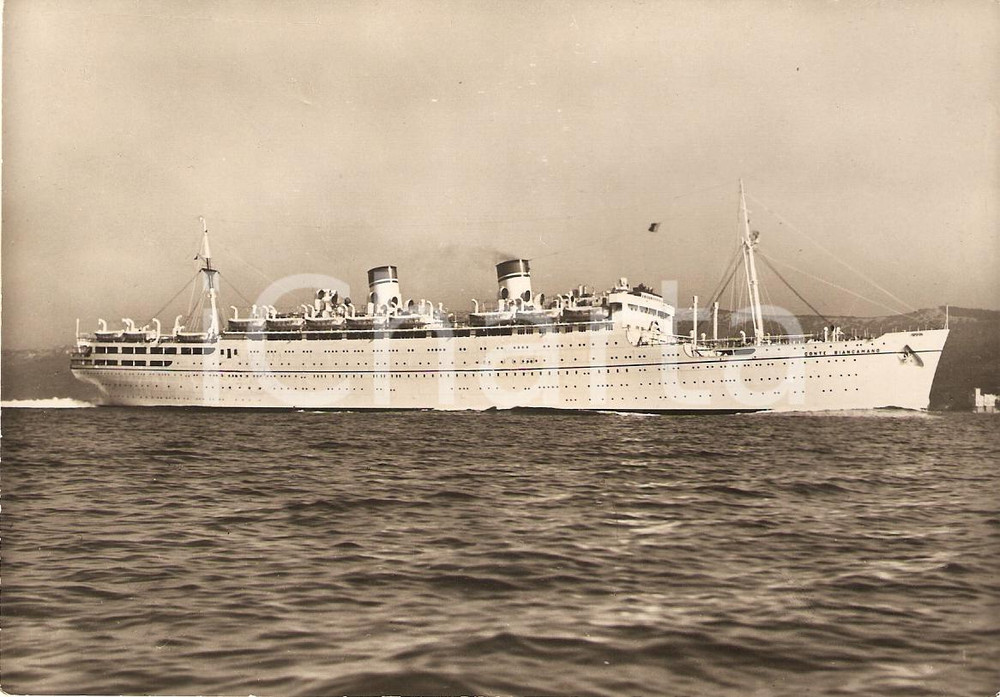 Cartolina originale da collezione 1940 ca MARINA MERCANTILE Piroscafo CONTE BIANCAMANO Cartolina 1 1