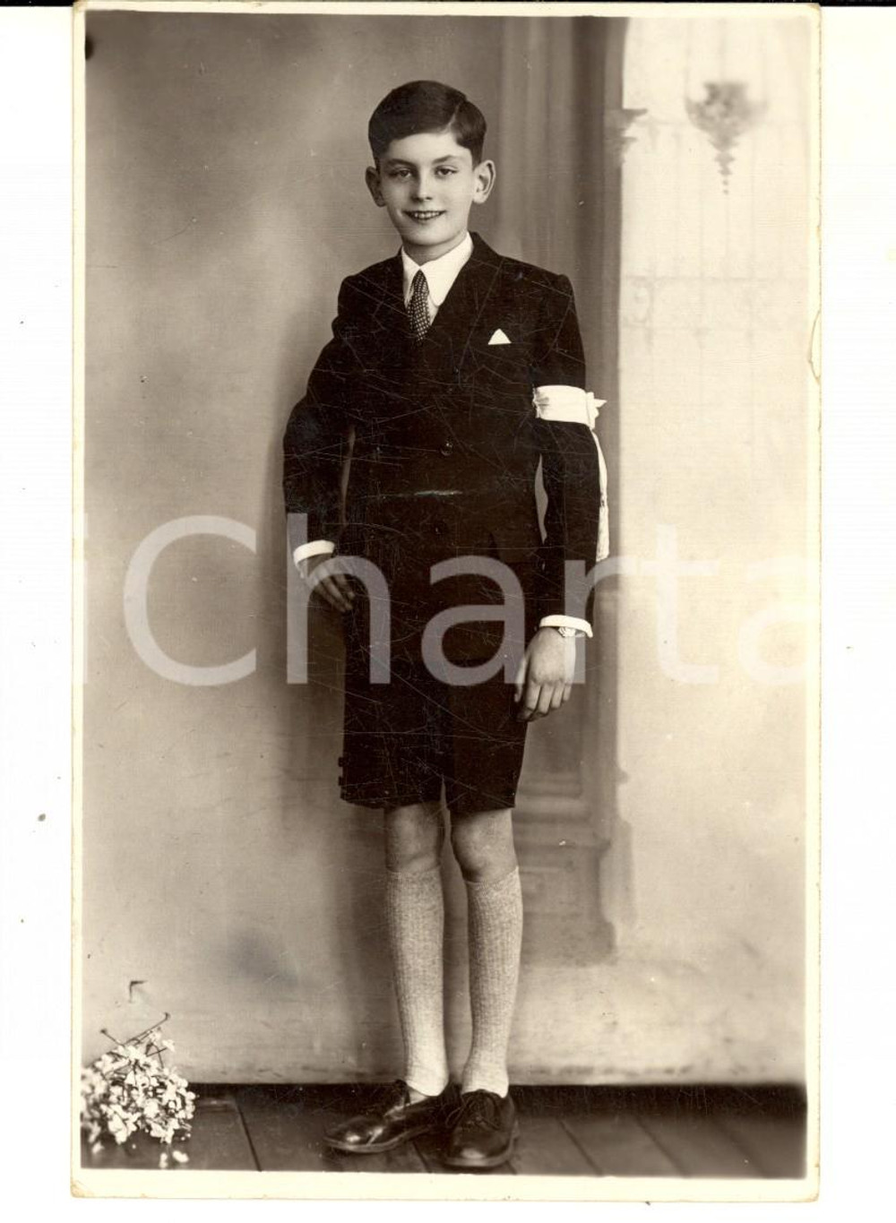 Fotografia d epoca originale 1938 MILANO Bambino alla Prima Comunione Foto BRAMBATI PORTA GENOVA 1 1